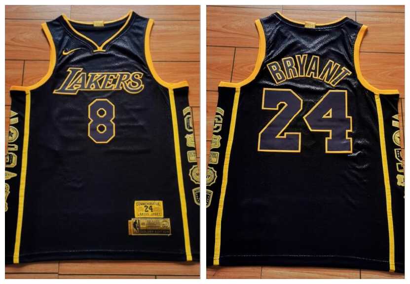Lakers 8 & 24 Kobe Bryant Black Retirement Commemorative Swingman Jersey,We sell and wholesale Lakers 8 & 24 Kobe Bryant Black Retirement Commemorative Swingman Jersey on line form chian!
